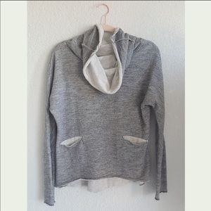 Grey Elan Sweatshirt with Cowl Neck